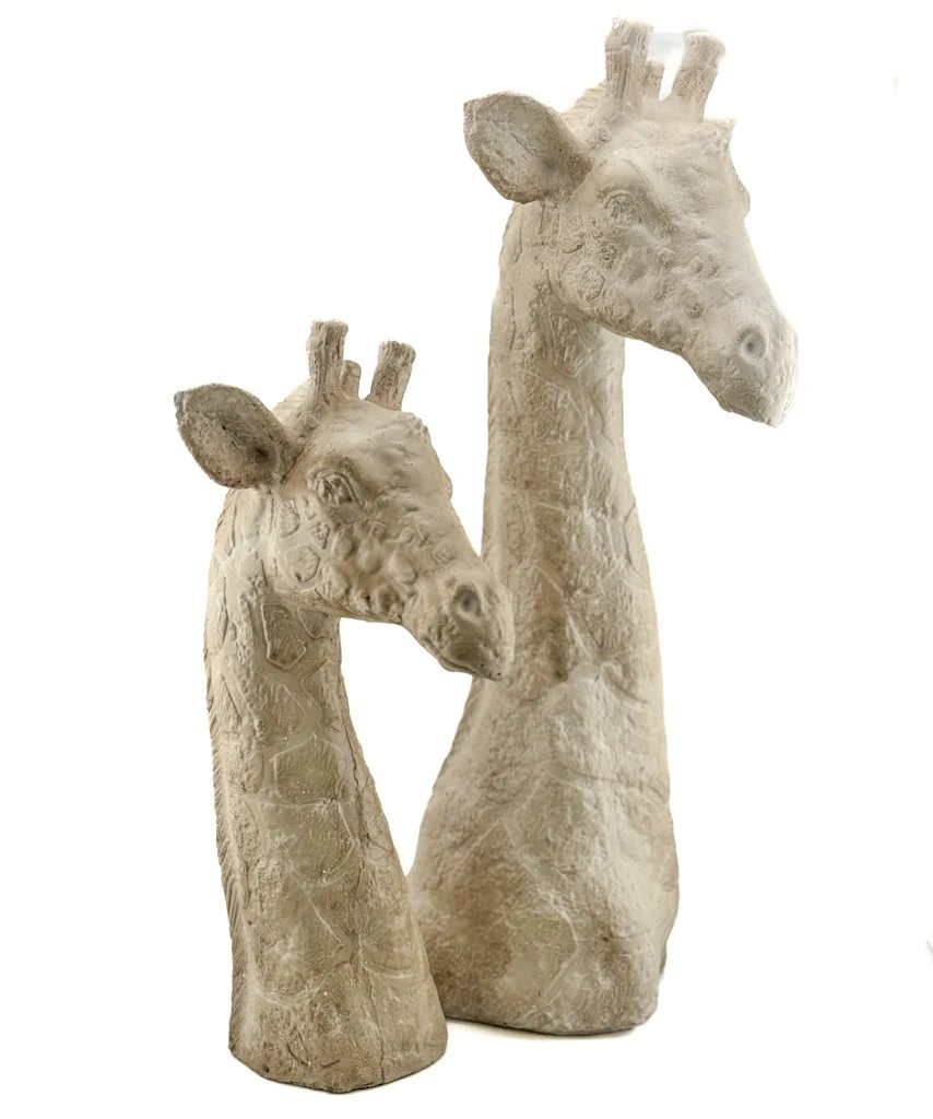 aardewerk giraffe beeld ornament beige - Afbeelding 3