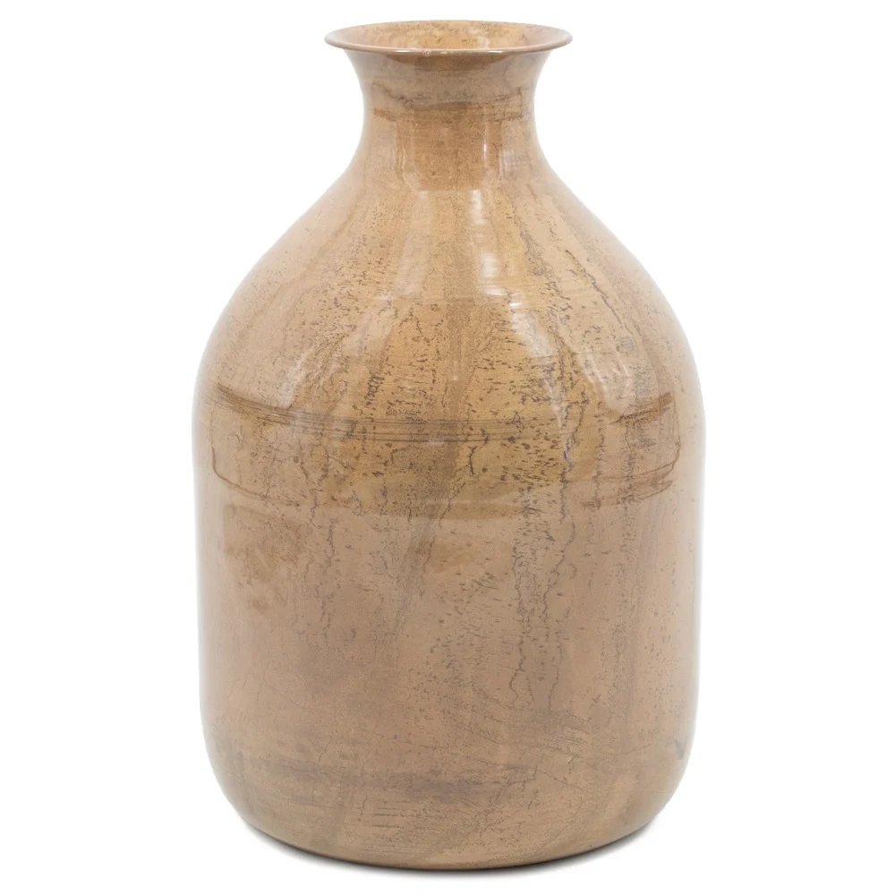 Gouden peach metalen vaas